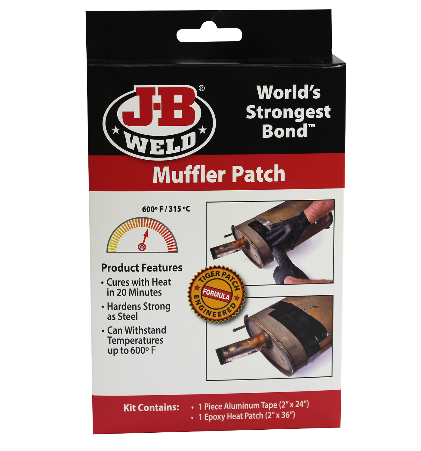 JB Weld Muffler Patch Kit Cures With Heat, Hardens Strong As Steel #39205