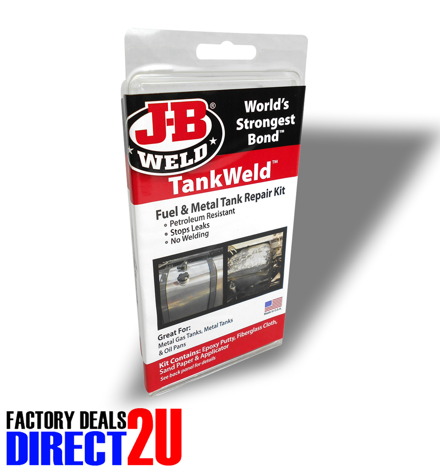 JB Weld Fuel Metal Tank Repair Kit 2110 J-B Weld Tank Weld