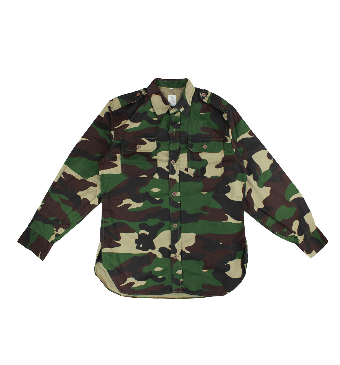 Rum Jungle Military Army Woodland Camouflage Long Sleeve Shirt #SH048 ...