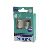 Genuine PHILIPS Ultinon White Stop Light Bayonet Bulb 12V S25 P21/5W Twin Pack #11499ULWX2