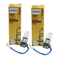 Genuine PHILIPS Standard Headlight Fog Light Globe H3 12V 55W - Pair Of Bulbs #12336C1x2