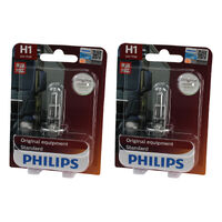 Genuine PHILIPS Standard Truck Headlight Fog Light Globe H1 24V 70W -Pair Of Bulbs #13258B1