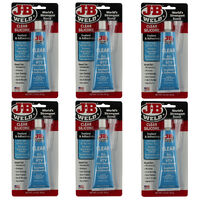 6 Pack Of JB Weld Clear Silicone Sealant Adhesive RTV 85g #31310x6