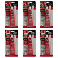 6 Pack Of JB Weld Hi-Temp Red Silicone Gasket Maker & Sealant RTV 85g No Shrink #31314x6