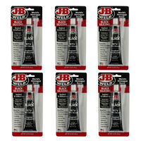 Pack Of 6 JB Weld Black Silicone Sealant & Adhesive RTV 85g Automotive Metal Rubber #31319x6