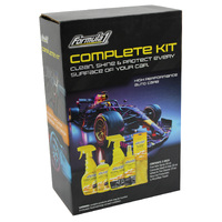 Formula 1 Complete Car Care Kit - Auto Care Gift Box - Interior & Exterior Cleaning #645100
