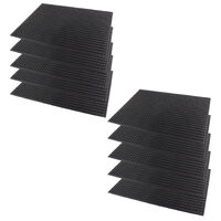 Pack of 10 Gear X Universal Rubber Floor Mats Large 69 x 49cm Car 4x4 Truck Marine #GXURML x10