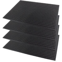 Pack of 4 Gear X Universal Rubber Floor Mats Large 69 x 49cm Car 4x4 Truck Marine #GXURML x4