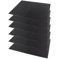 Pack of 6 Gear X Universal Rubber Floor Mats Large 69 x 49cm Car 4x4 Truck Marine #GXURML x6