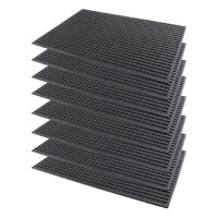 Pack Of 8 Gear X Universal Rubber Floor Mats Medium 59 x 39cm Car 4x4 Truck Marine #GXURMM x8