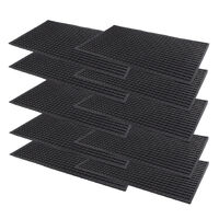 Pack Of 10 Gear X Universal Rubber Floor Mats Small 55 x 29cm Car 4x4 Truck Marine #GXURMS X10