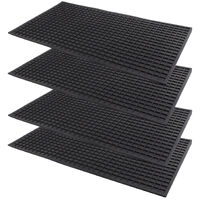 Pack Of 4 Gear X Universal Rubber Floor Mats Small 55 x 29cm Car 4x4 Truck Marine #GXURMS X4