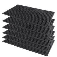 Pack Of 6 Gear X Universal Rubber Floor Mats Small 55 x 29cm Car 4x4 Truck Marine #GXURMS X6