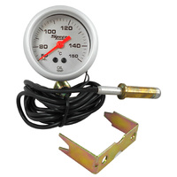 Speco Meter Automotive 2" Mechanical Oil Temperature Gauge Silver Face #524-15