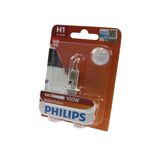 Genuine PHILIPS Rally Vision Headlight Fog Light H1 Globe 12V 100W ...