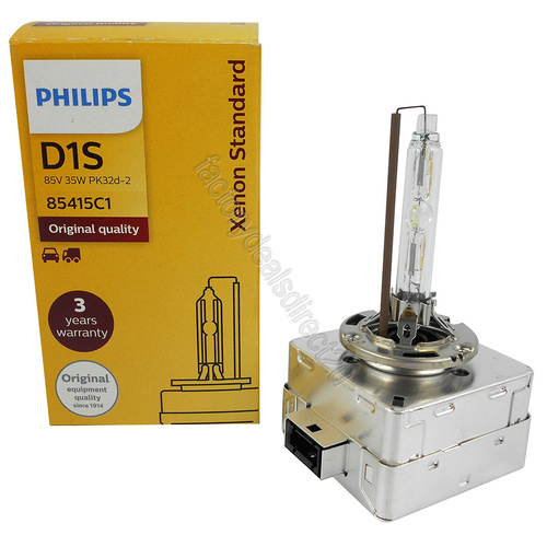 Genuine PHILIPS Xenon Standard Globe D1S 35W - Single HID Headlight Bulb